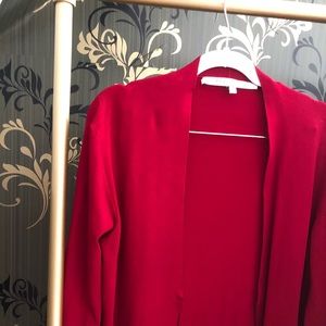 Long Red Cardigan